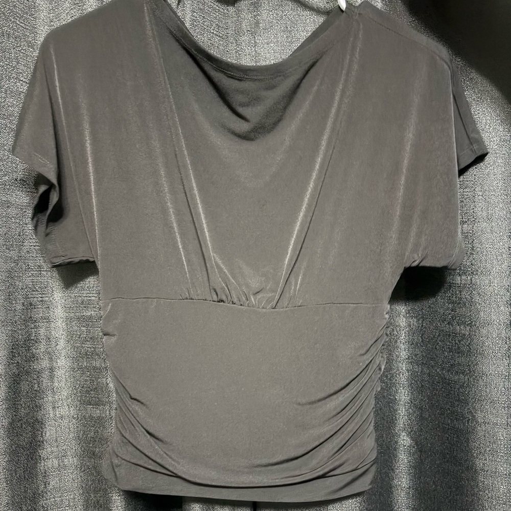 Moa Moa Charcoal Short Sleeve Top